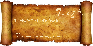 Turbéki Énok névjegykártya